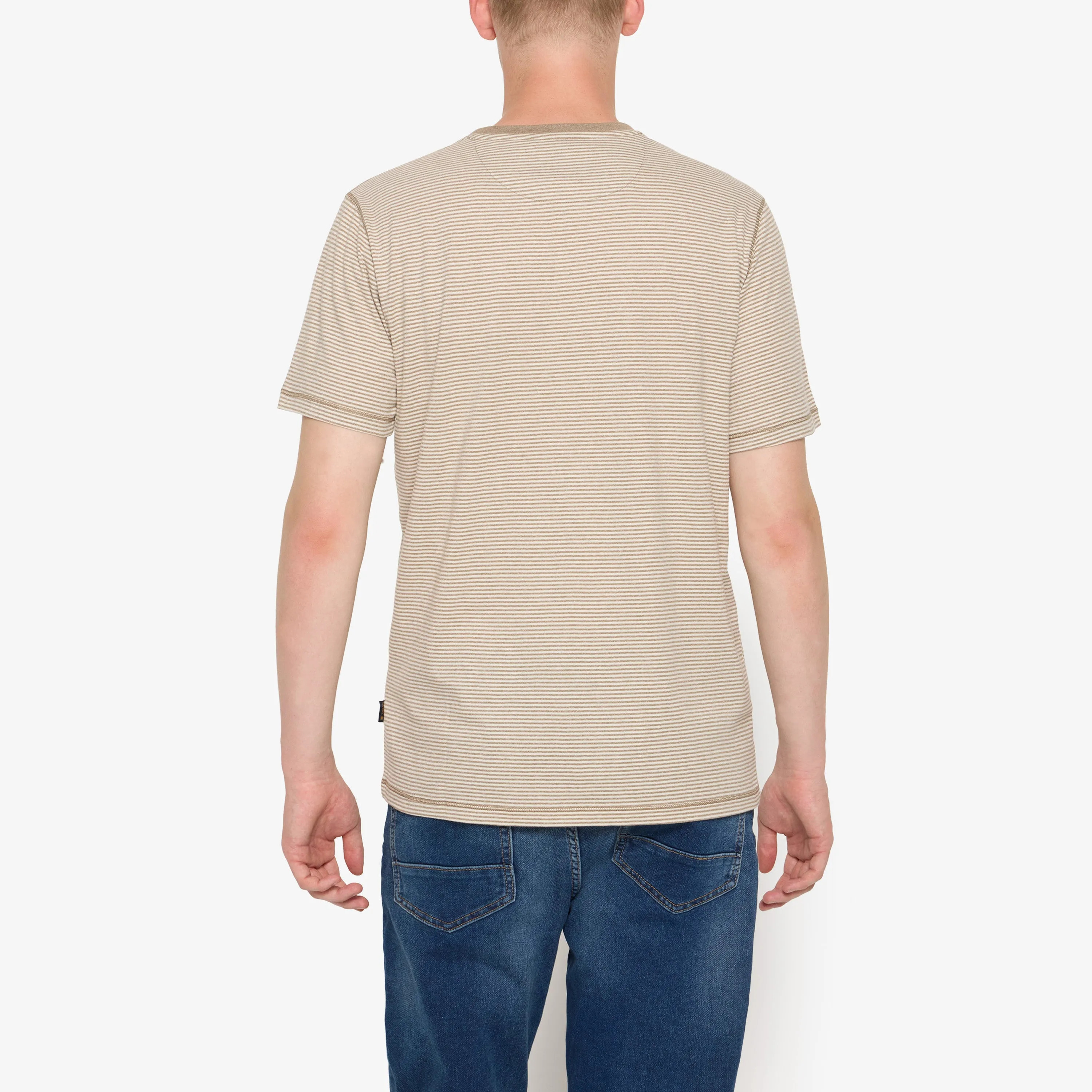 LukeSi Print Stripe Tee - Dry Teak