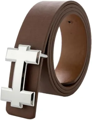 Luxury Designer Hermes Dupe Vegan Leather Belt with H Buckle Premium Fashion Accessory