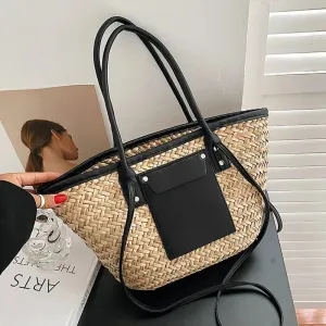 Luxury Woven Straw Handbag for Summer