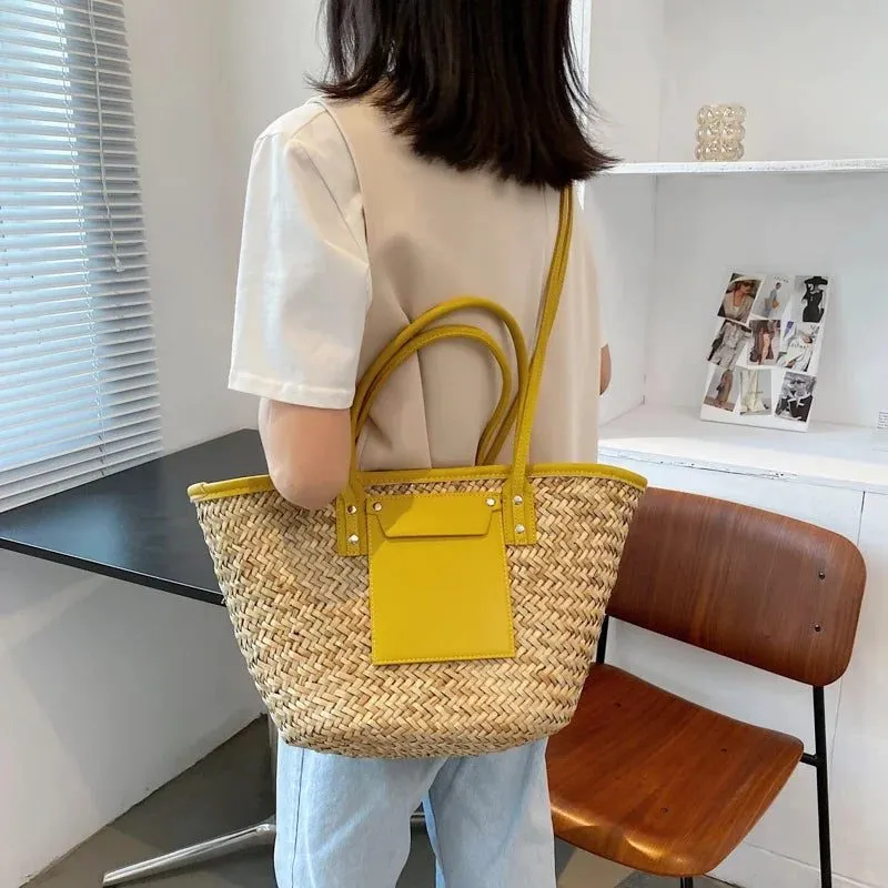 Luxury Woven Straw Handbag for Summer