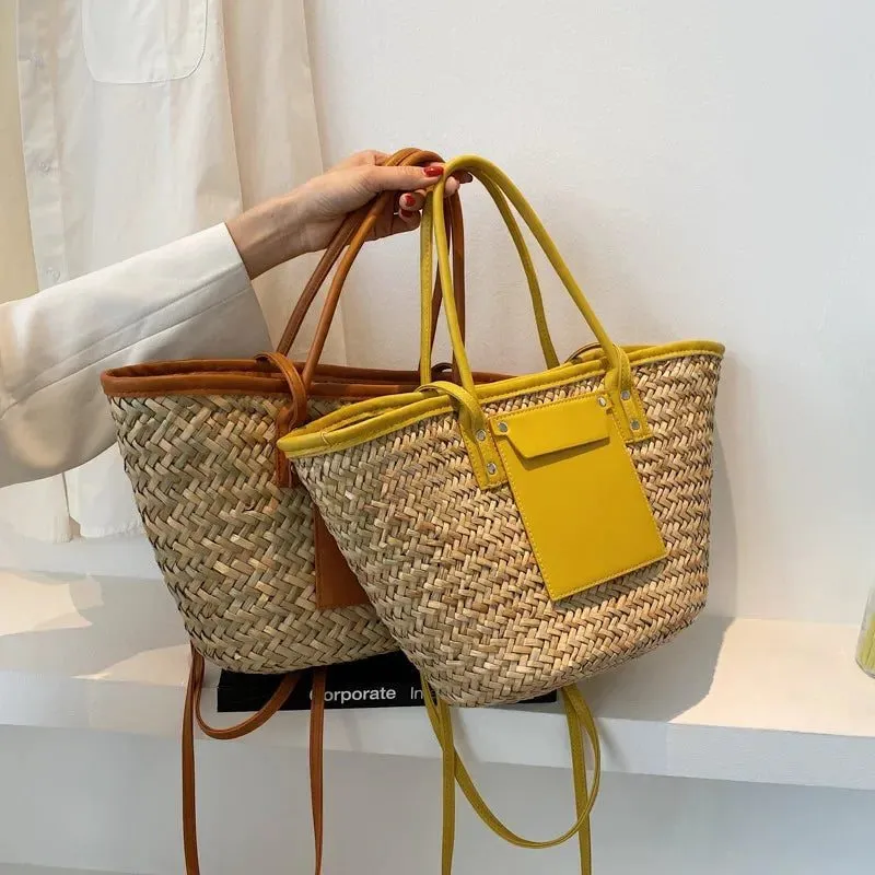 Luxury Woven Straw Handbag for Summer