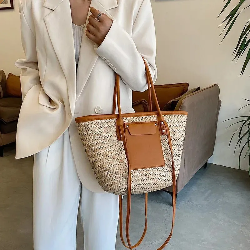 Luxury Woven Straw Handbag for Summer