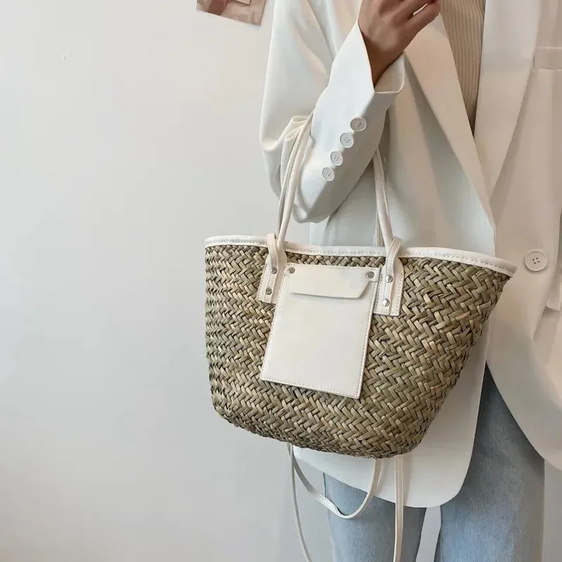 Luxury Woven Straw Handbag for Summer