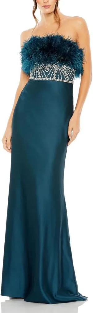 Mac Duggal Womens Embellished Evening Dress