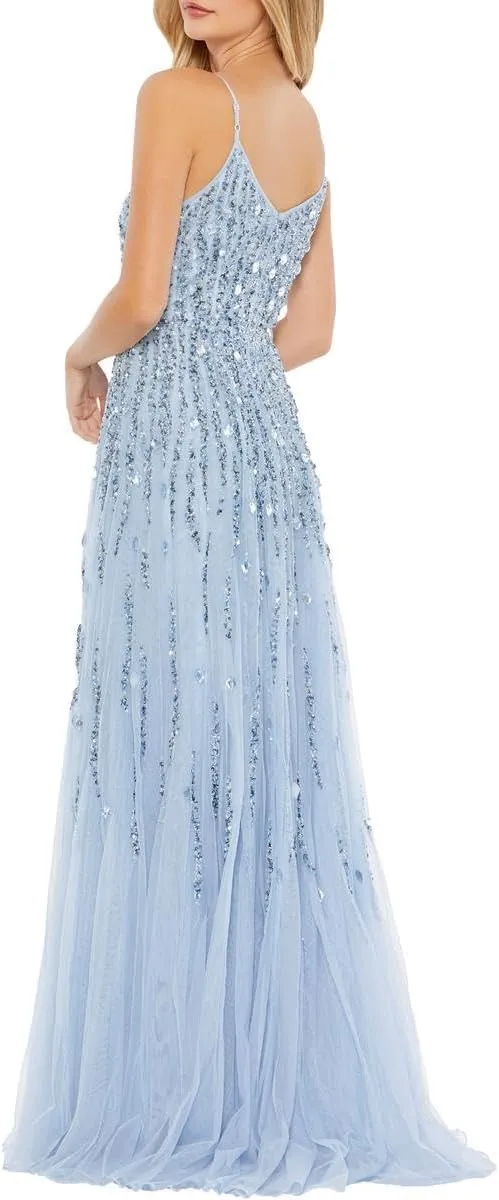 Mac Duggal Womens Embellished Formal Evening Dress