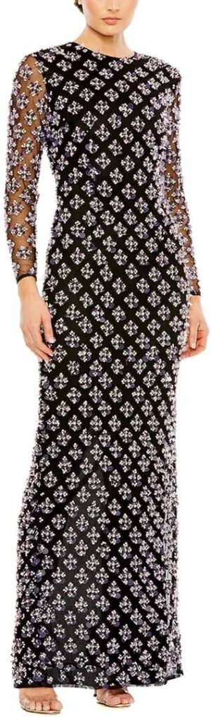 Mac Duggal Womens Embellished Formal Evening Dress