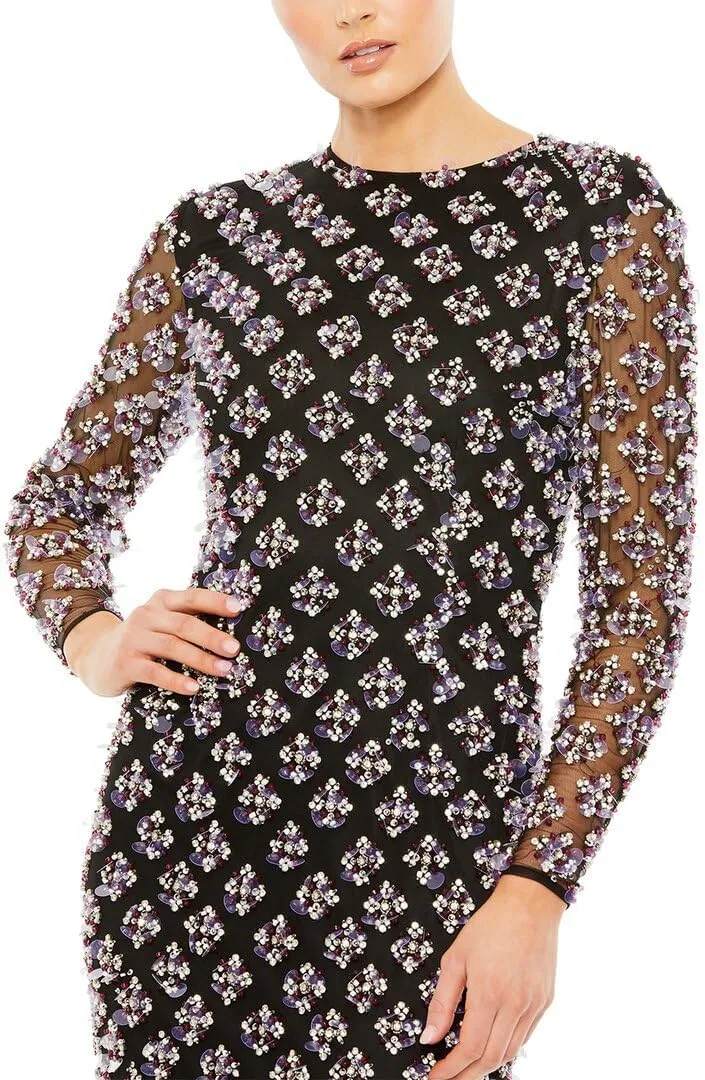 Mac Duggal Womens Embellished Formal Evening Dress