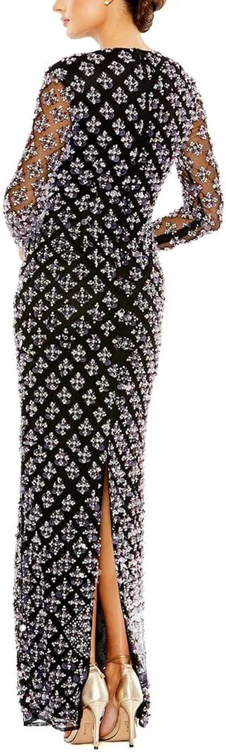 Mac Duggal Womens Embellished Formal Evening Dress