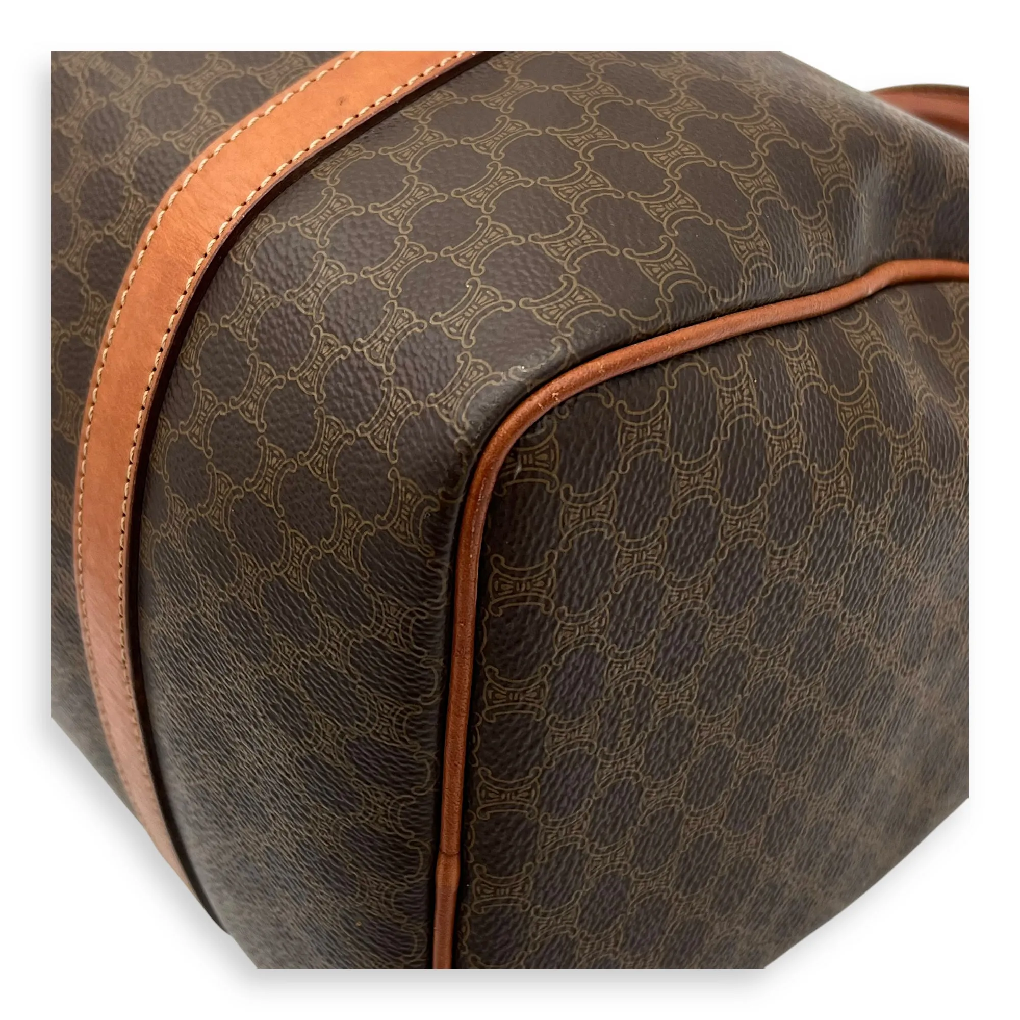 Macadam Top Handle Bag Brown in Calfskin, Gold hardware