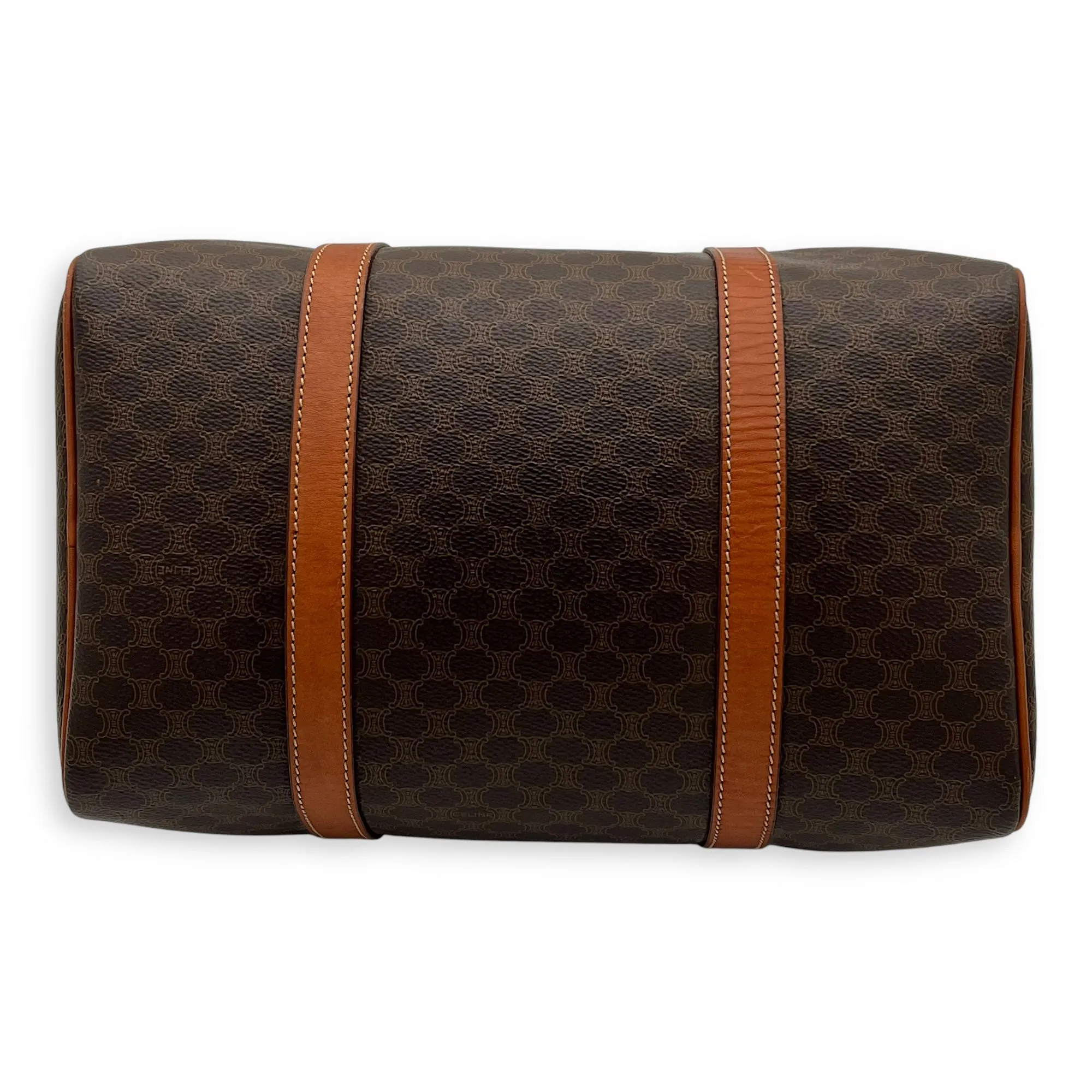 Macadam Top Handle Bag Brown in Calfskin, Gold hardware