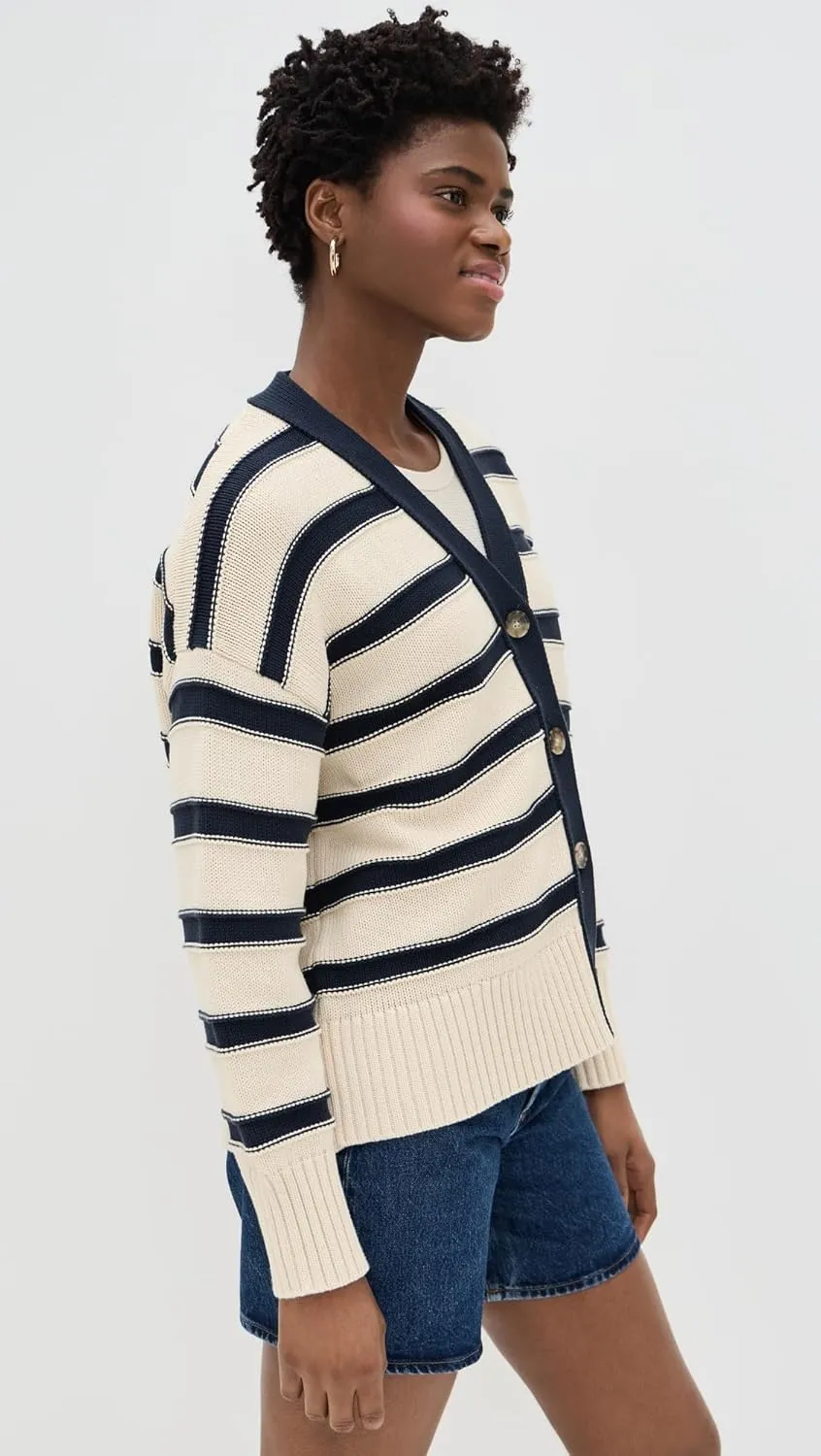 Madewell Women's Oversized Cotton Cardigan in Stripe