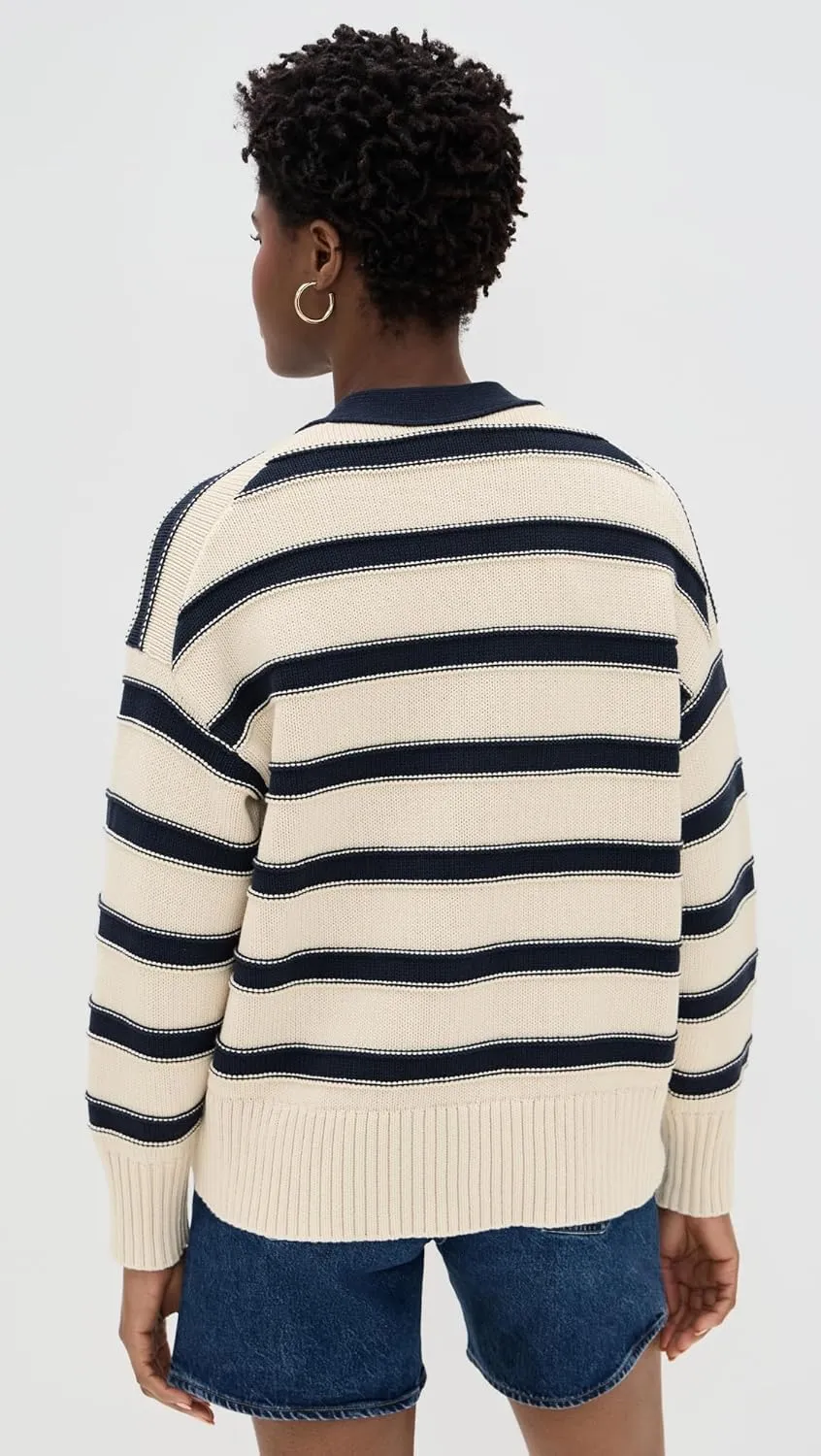 Madewell Women's Oversized Cotton Cardigan in Stripe