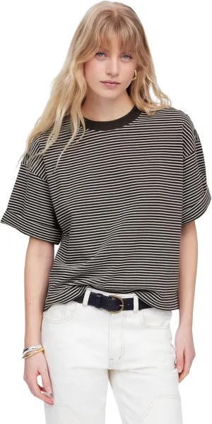 Madewell Women's Short Sleeve Sweatshirt Style Stripe