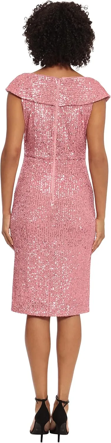 Maggy London Women's Holiday Sequin Dress Event Occasion Cocktail Party Guest of