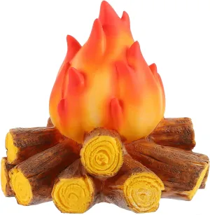 MAGICLULU 1Pcs Fake Resin Bonfire Model Miniature LED Campfire Dollhouse Fire Ornament for Micro Landscape Scene