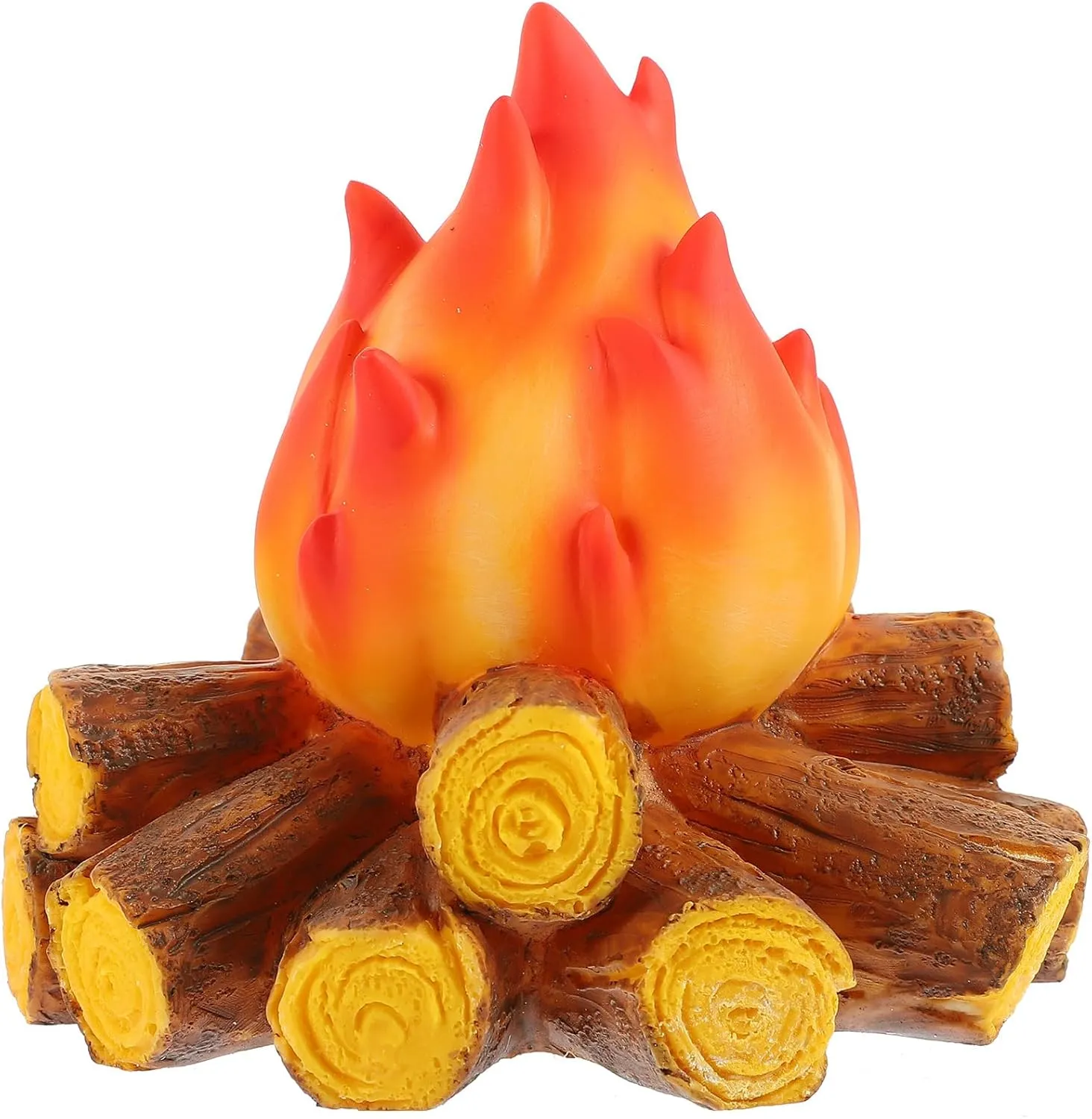 MAGICLULU 1Pcs Fake Resin Bonfire Model Miniature LED Campfire Dollhouse Fire Ornament for Micro Landscape Scene