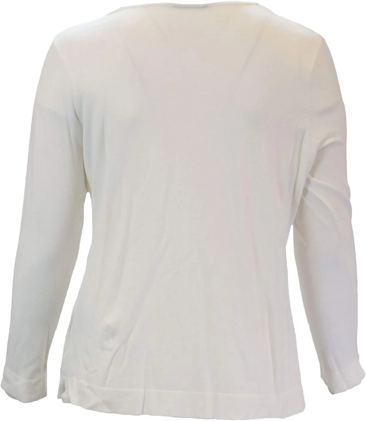 Marina Rinaldi Women's Avorio Embellished Sweater, White