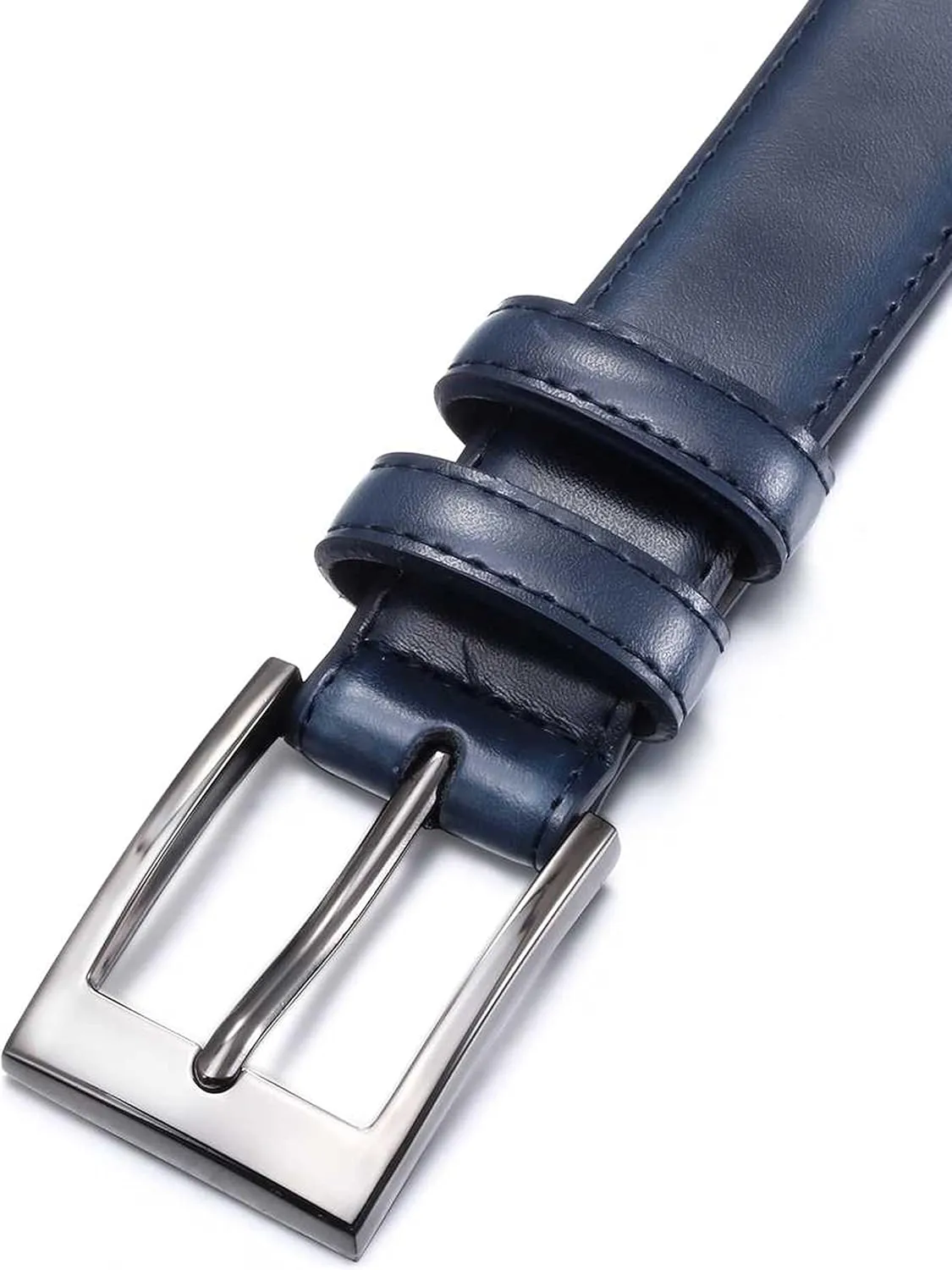 Marino’s Men Genuine Leather Dress Belt with Single Prong Buckle