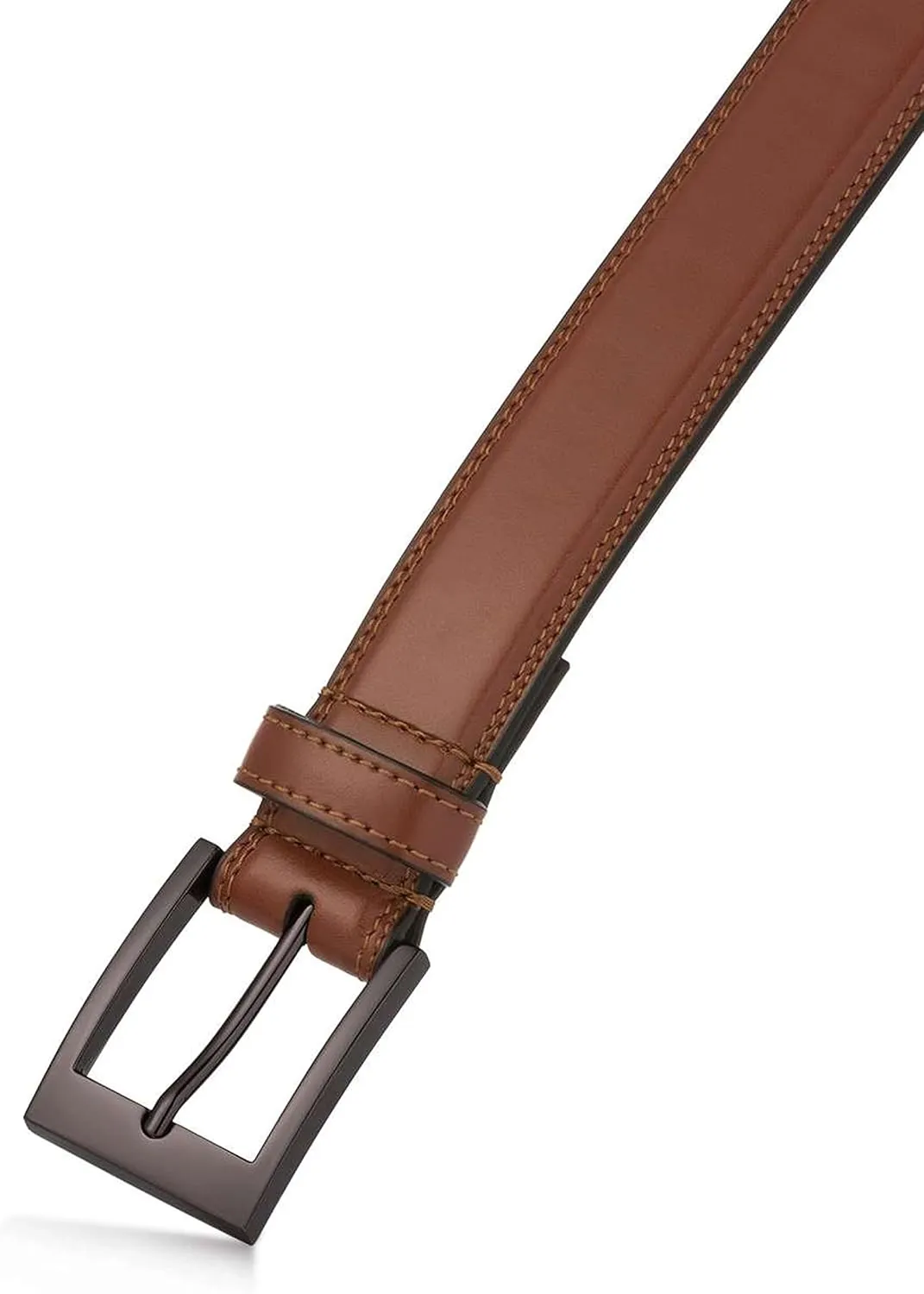 Marino’s Men Genuine Leather Dress Belt with Single Prong Buckle