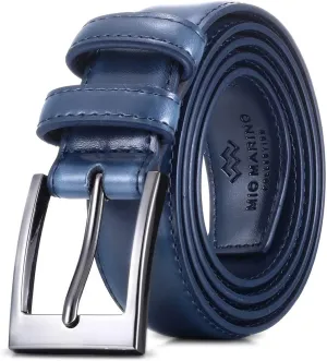 Marino’s Men Genuine Leather Dress Belt with Single Prong Buckle
