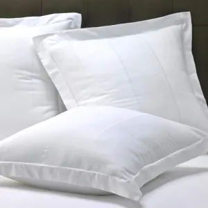 Marriott Bird's Eye Stripe Euro Sham - White Pillow Sham for Euro Pillow (30" x 30")