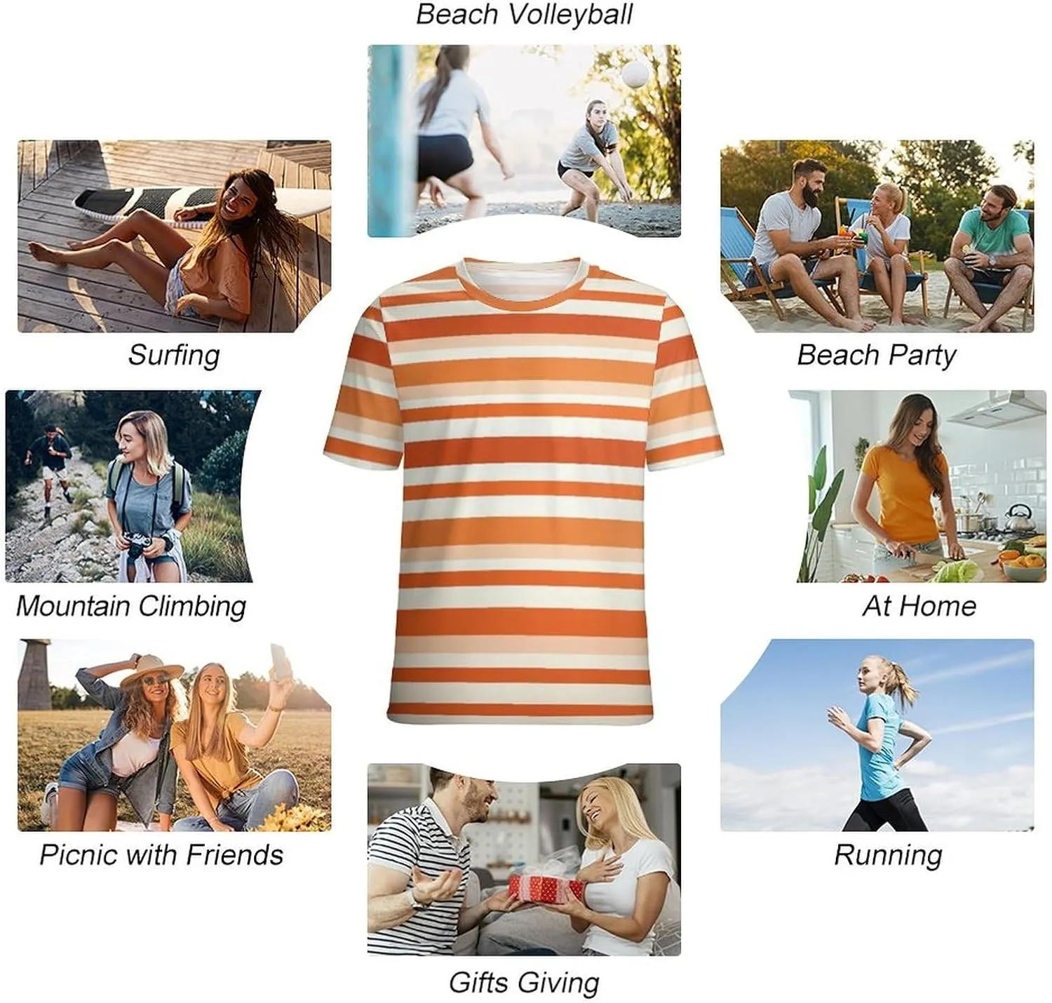 MARSVOVO Women's Camo Tiger Stripe T-Shirt Casual Loose Business Lightweight Hide Belly Summer Novelty Soft Blouse