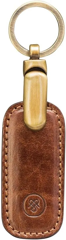 Maxwell Scott - Mens Luxury Italian Full Grain Leather Key Ring - Handmade from Premium Italian Full Grain Hides - The Ponte