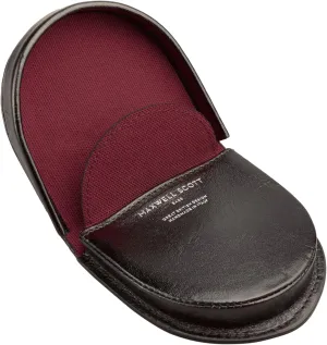 Maxwell Scott - Mens Luxury Leather Horseshoe Coin Pouch Wallet Purse - Handmade from Full Grain Hides - The Savino Black