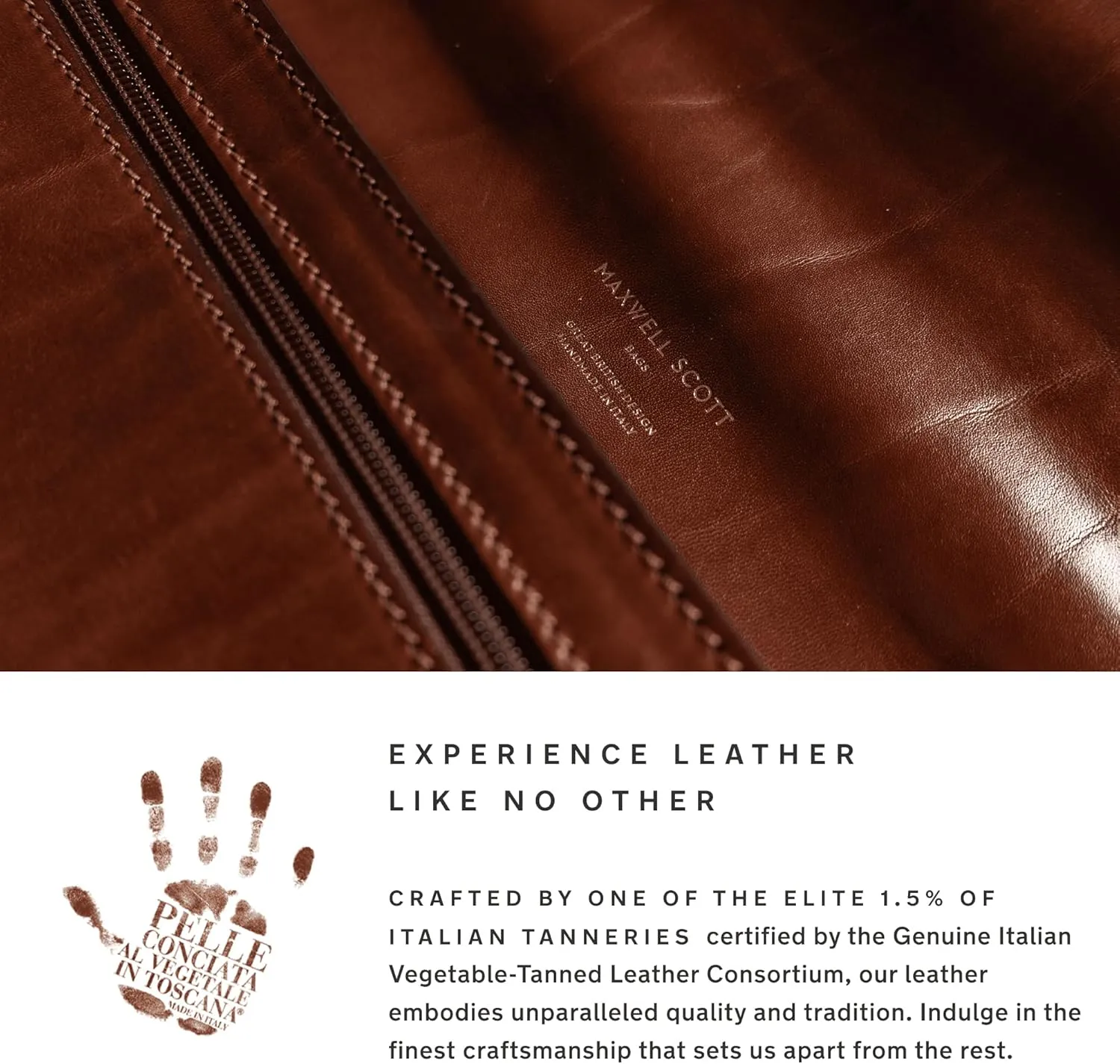 Maxwell Scott - Mens Luxury Leather Zip Around Wallet Three-Sided with Coin Pouch Pocket - The Tabiano Dark Brown