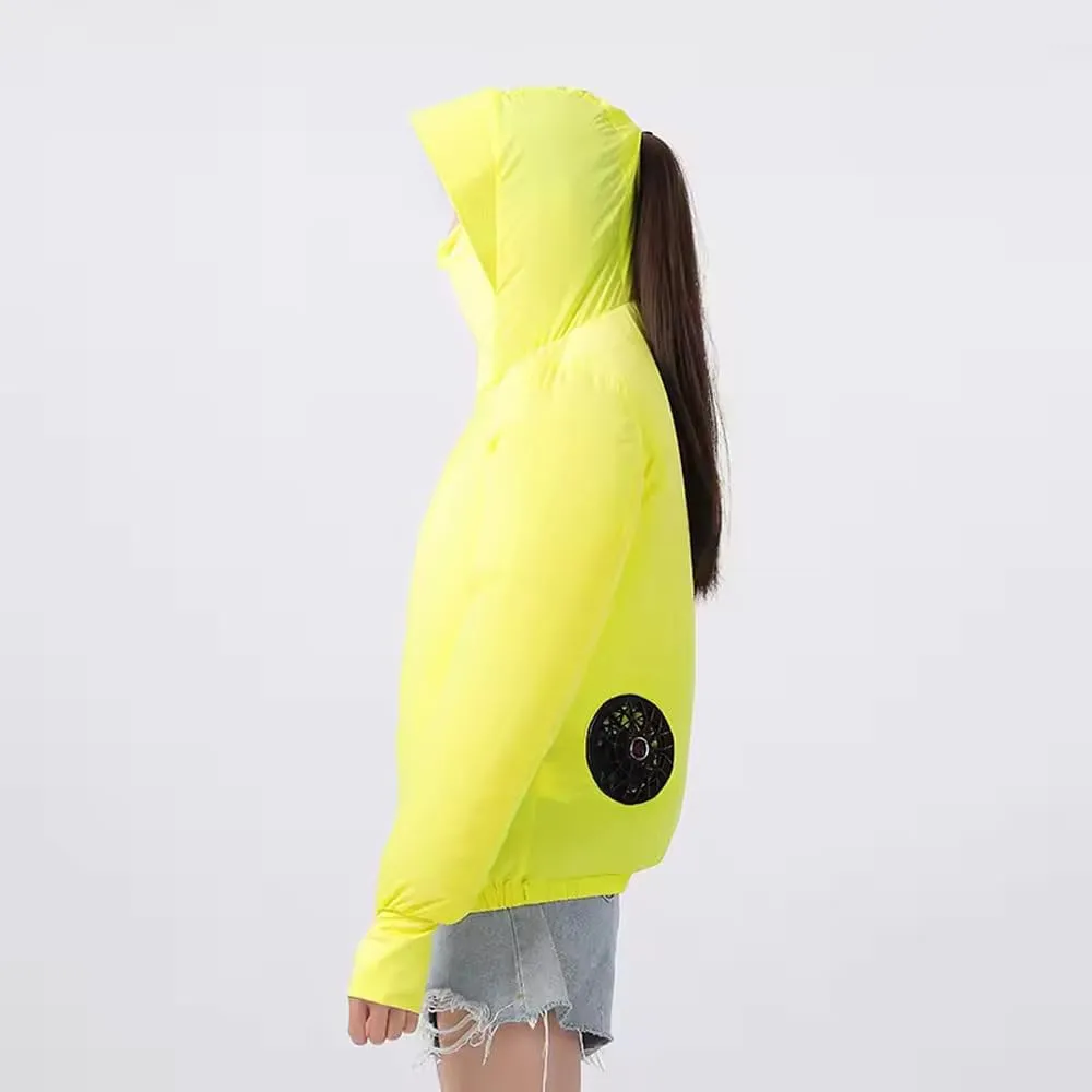 Meichoon Sun Protective Jacket UPF 50  Air Conditioner Hoodie Lightweight Cooling Clothes with Fans Stay Cooling in Summer