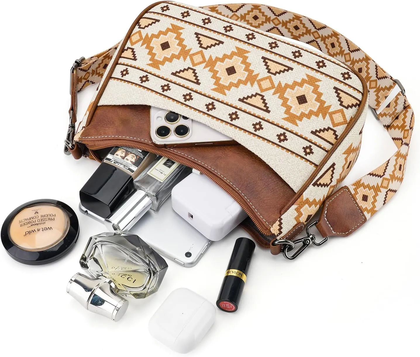 MEITRUE Leather Crossbody Bags for Women - Trendy Shoulder Handbags with Adjustable Strap
