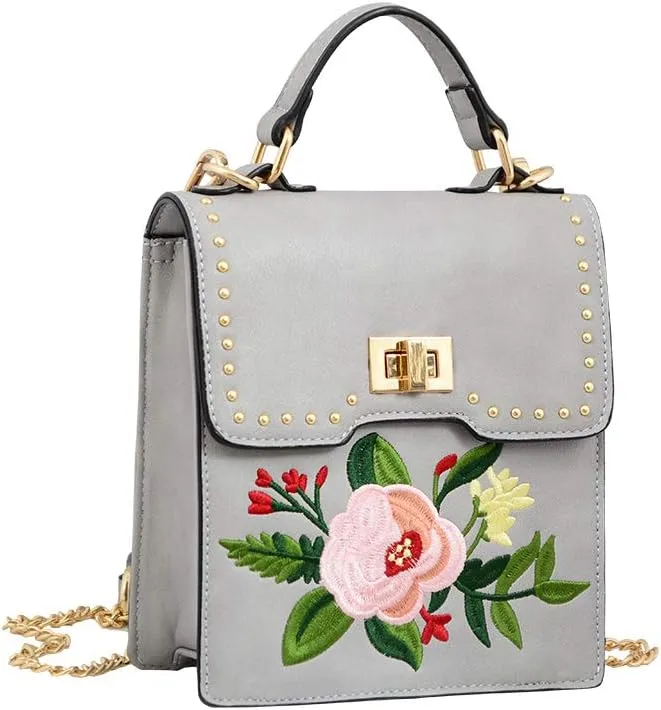 Mellow World Embroidery Floral Women Cross Body Bag