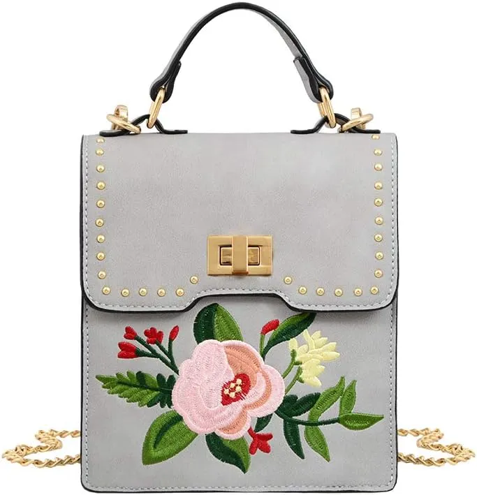 Mellow World Embroidery Floral Women Cross Body Bag