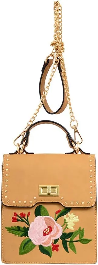 Mellow World Embroidery Floral Women Cross Body Bag