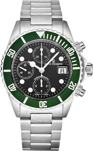 Men's 17571.6134 'Divers' Black Dial Green Bezel Chronograph Automatic Watch