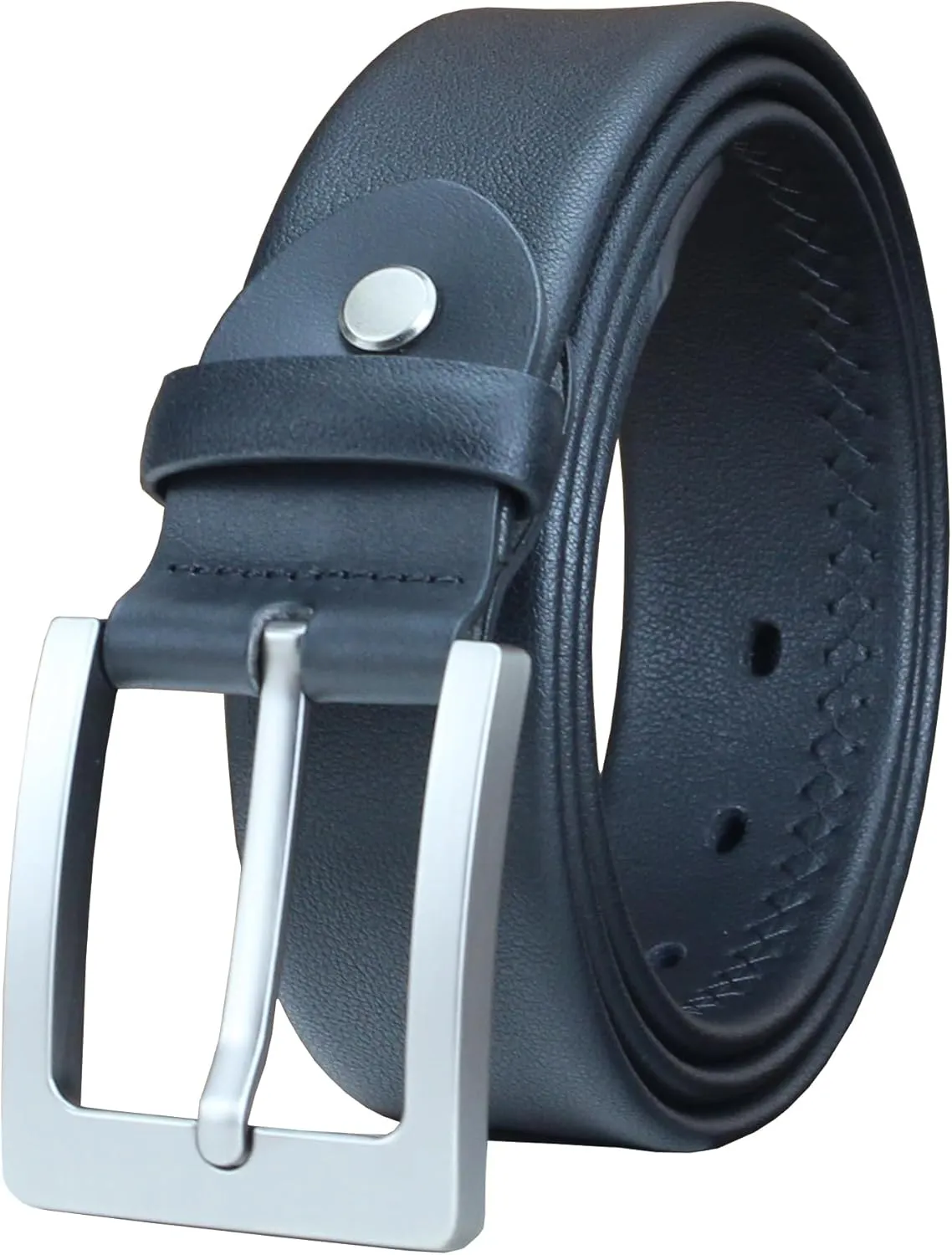 Men's Casual Genuine Leather Dress Belt for Jeans