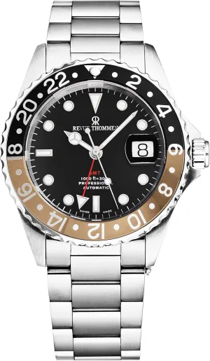 Men's 'Diver' Black Dial Black and Beige Bezel GMT Automatic Watch 17572.2132