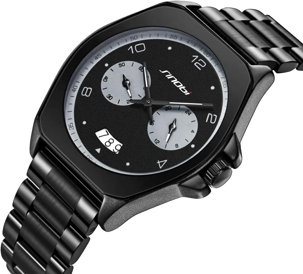 Men’s Fashion Business Watch Analog Quartz Waterproof Luminous Casual Watches for Men with Calendar