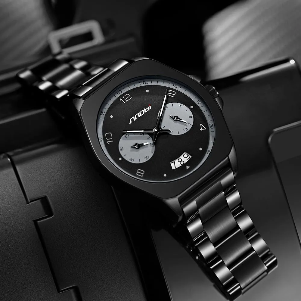 Men’s Fashion Business Watch Analog Quartz Waterproof Luminous Casual Watches for Men with Calendar
