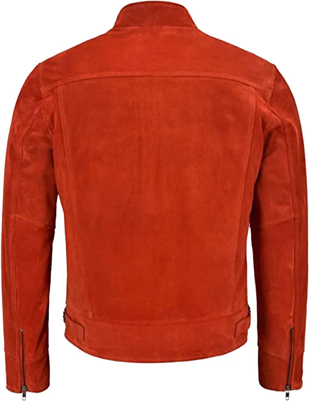 Men's Genuine Suede Trucker Classic Western Motorcycle Leather Jacket