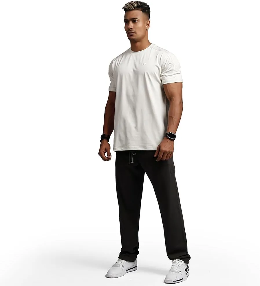 Men's Gym Running Casual Roll-up Sleeves Short Sleeve Crew Neck Wicking Breathable Fitness Muscle Athletic T-Shirts