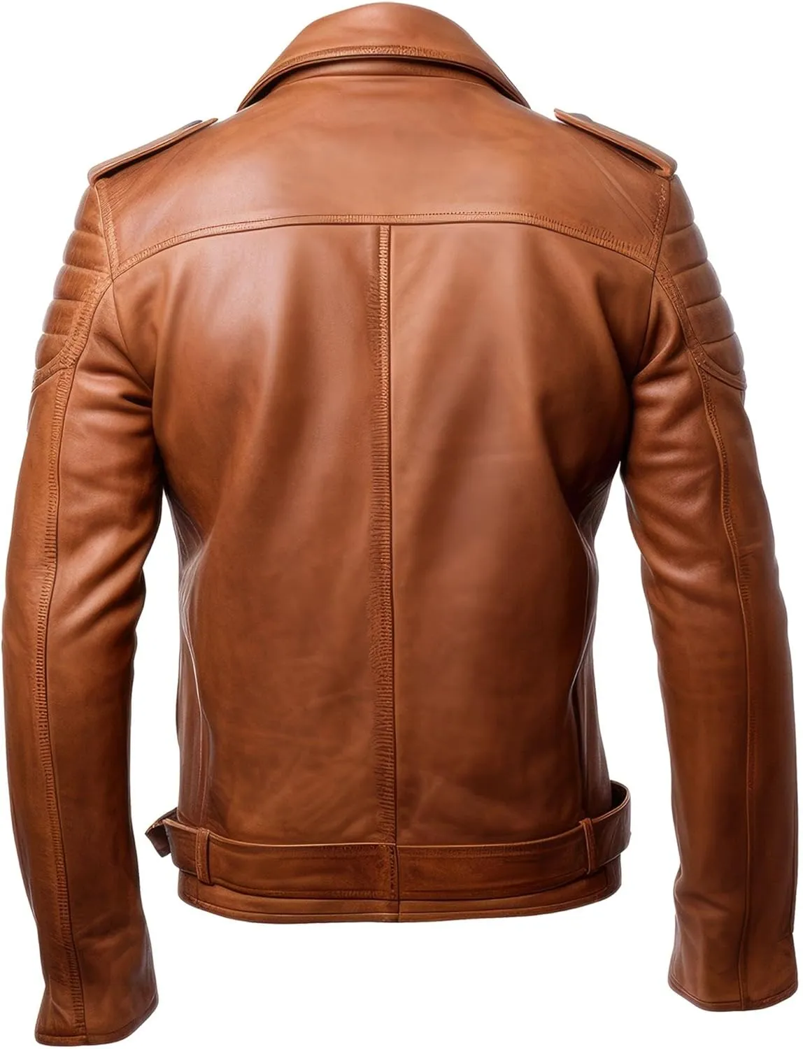 Mens Military Genuine Leather Jacket Aviation Lapel Zipper Pilot Tan Leather Jackets
