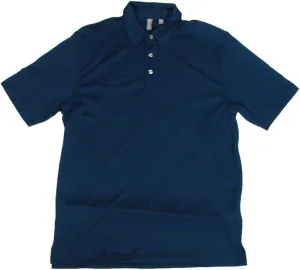 Mens Mini Stripe Polo with Self Collar
