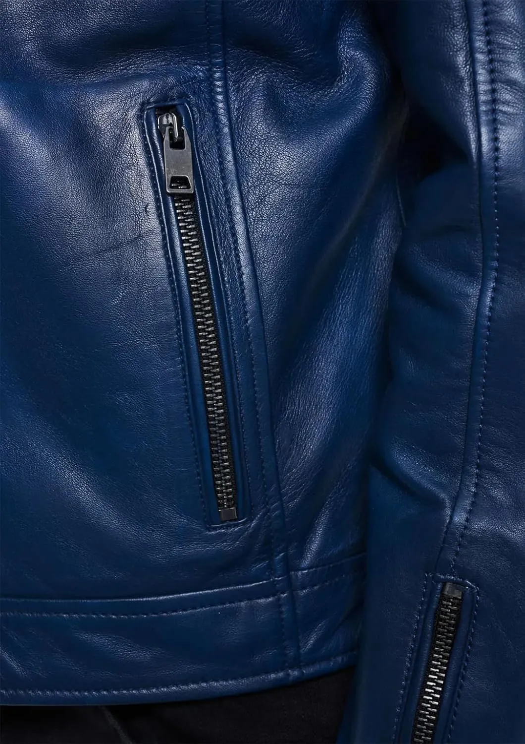 Men's Premium Cafe Racer Motorcycle Genuine Leather Retro Style Biker Jacket - Leather Jackets for Men