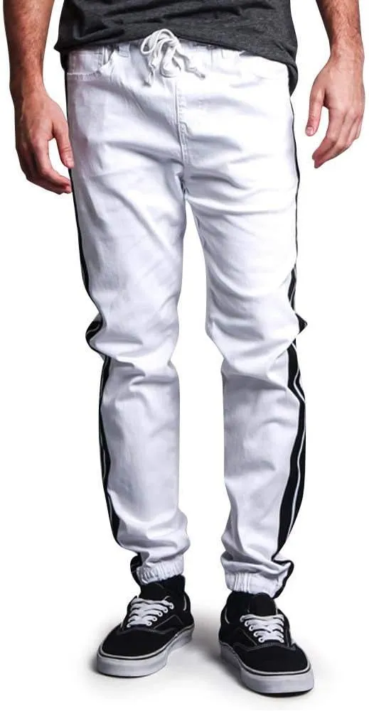 Mens Side Stripe Jogger Twill Pants