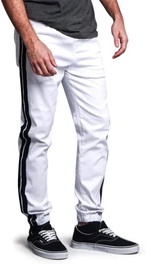 Mens Side Stripe Jogger Twill Pants