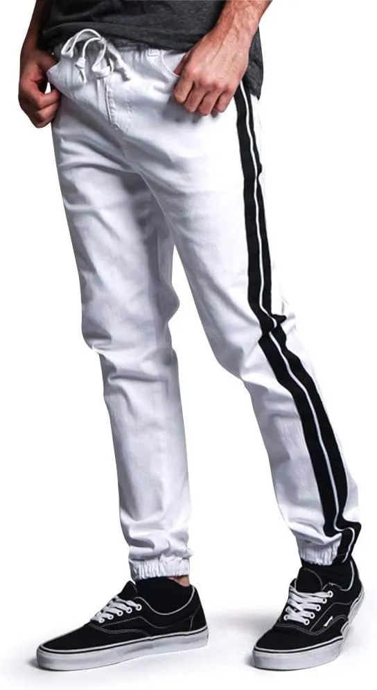 Mens Side Stripe Jogger Twill Pants