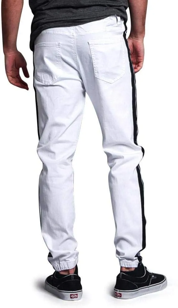 Mens Side Stripe Jogger Twill Pants