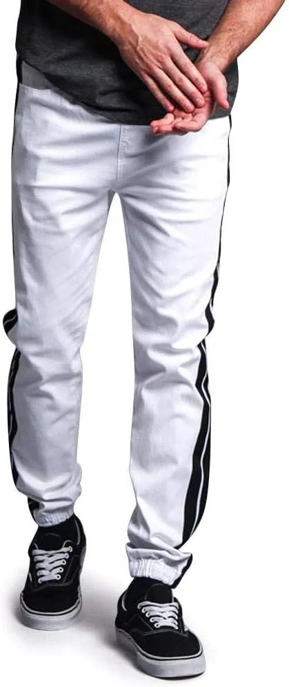 Mens Side Stripe Jogger Twill Pants