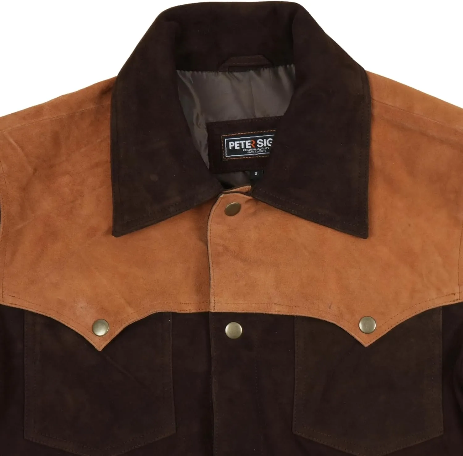 Men's Suede Leather Jacket | Genuine Suede Leather Trucker Jacket Shirt Collar Slim Fit Denim Style